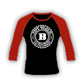 BLACKWALLSTREET WHITE BWS LONGSLEEVE - BLACK BODY / RED SLEEVES BLACKWALLSTREET WHITE BWS LONGSLEEVE - BLACK BODY / RED SLEEVES