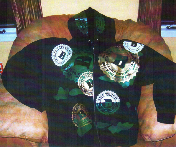 BLACKWALLSTREET GREEN, GOLD & WHITE LOGOS HOODIE - BLACK