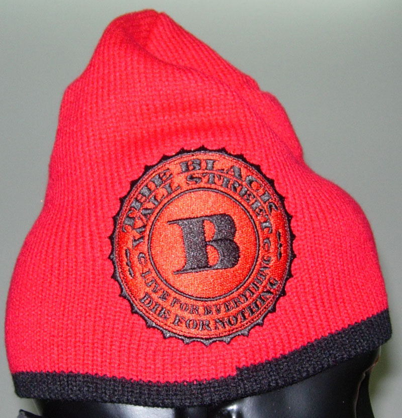 BLACKWALLSTREET BLACK LOGO TOQUE - RED