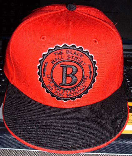 BLACKWALLSTREET BLACK LOGO BASEBALL CAP - RED