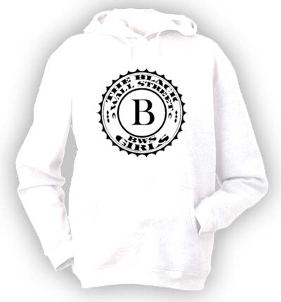 BLACKWALLSTREET BLACK LOGO HOODIE - WHITE